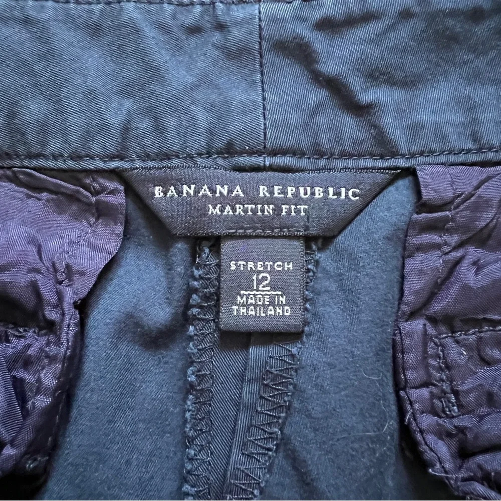 Banana‎ Republic Martin Fit High Rise Wide Leg Pants Preppy Sz 12 Stretch